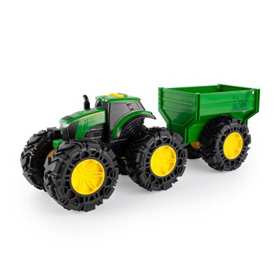 John Deere Monster Treads 47353 Lights and Sounds Tractor with Wagon